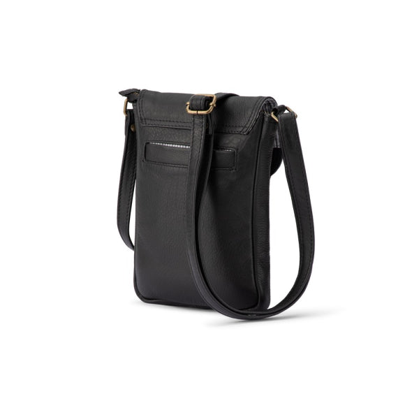Verona - VMP-003 Flap Over Mobile Phone Leather Bag - Black