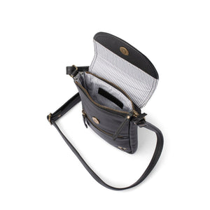 Verona - VMP-003 Flap Over Mobile Phone Leather Bag - Black