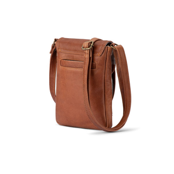 Verona - VMP-003 Flap over Mobile Phone leather bag - Cognac - 0