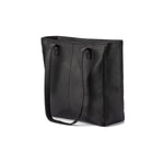 Verona - VTB-0015 2 Strap leather tote zip top - Black