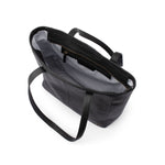 Verona - VTB-0015 2 Strap leather tote zip top - Black