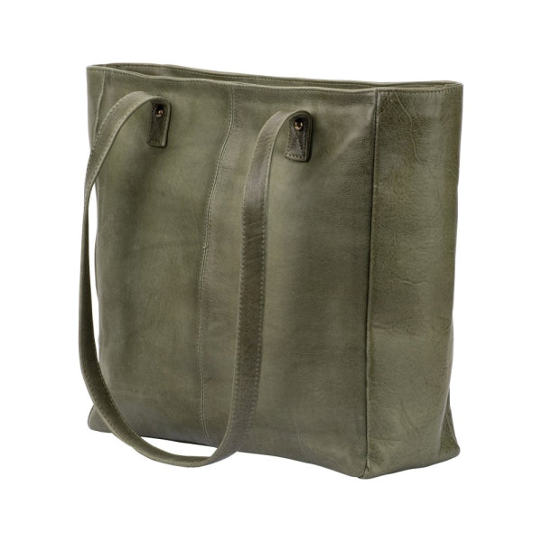 Franco Bonini - VTB0015 Large Leather Tote - Moss Green