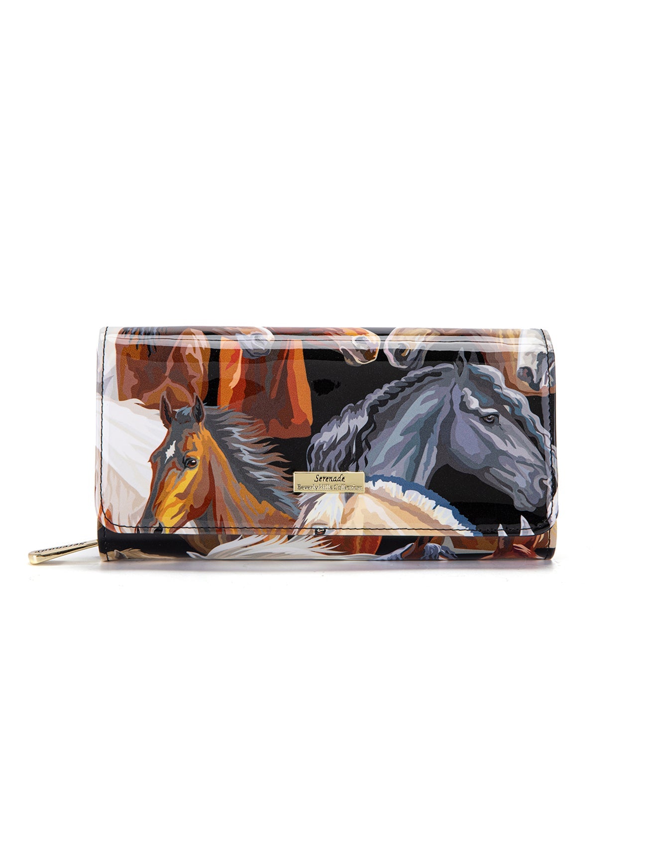 Serenade - WSF2401 Equestrian Large Leather Wallet with RFID