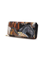 Serenade - WSF2401 Equestrian Large Leather Wallet with RFID