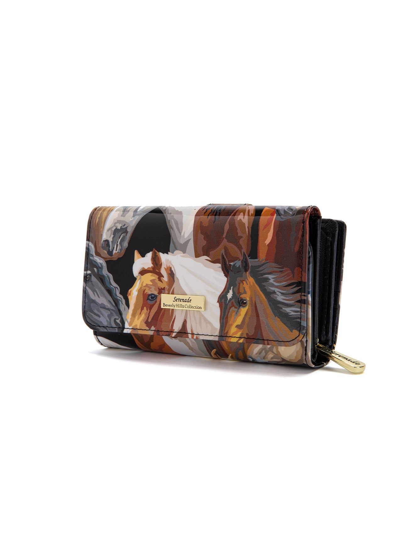 Serenade - WSF2402 Equestrian Medium Leather Wallet with RFID