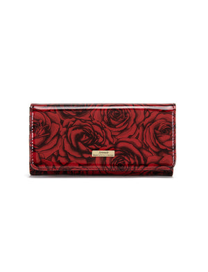 Serenade - WSF3801 Rose Buds Large Patent Leather RFID Wallet (SP)