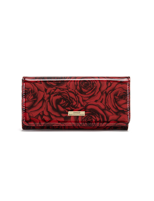 Serenade - WSF3801 Rose Buds Large Patent Leather RFID Wallet (SP)