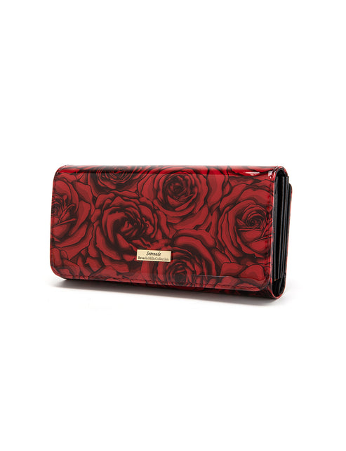 Serenade - WSF3801 Rose Buds Large Patent Leather RFID Wallet (SP)