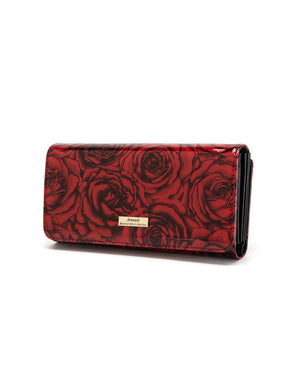 Serenade - WSF3801 Rose Buds Large Patent Leather RFID Wallet (SP)