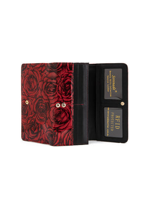 Serenade - WSF3801 Rose Buds Large Patent Leather RFID Wallet (SP)
