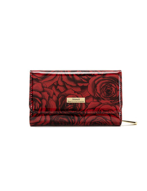 Serenade - WSF3802 Rose Buds Medium Patent Leather RFID Wallet (SP)