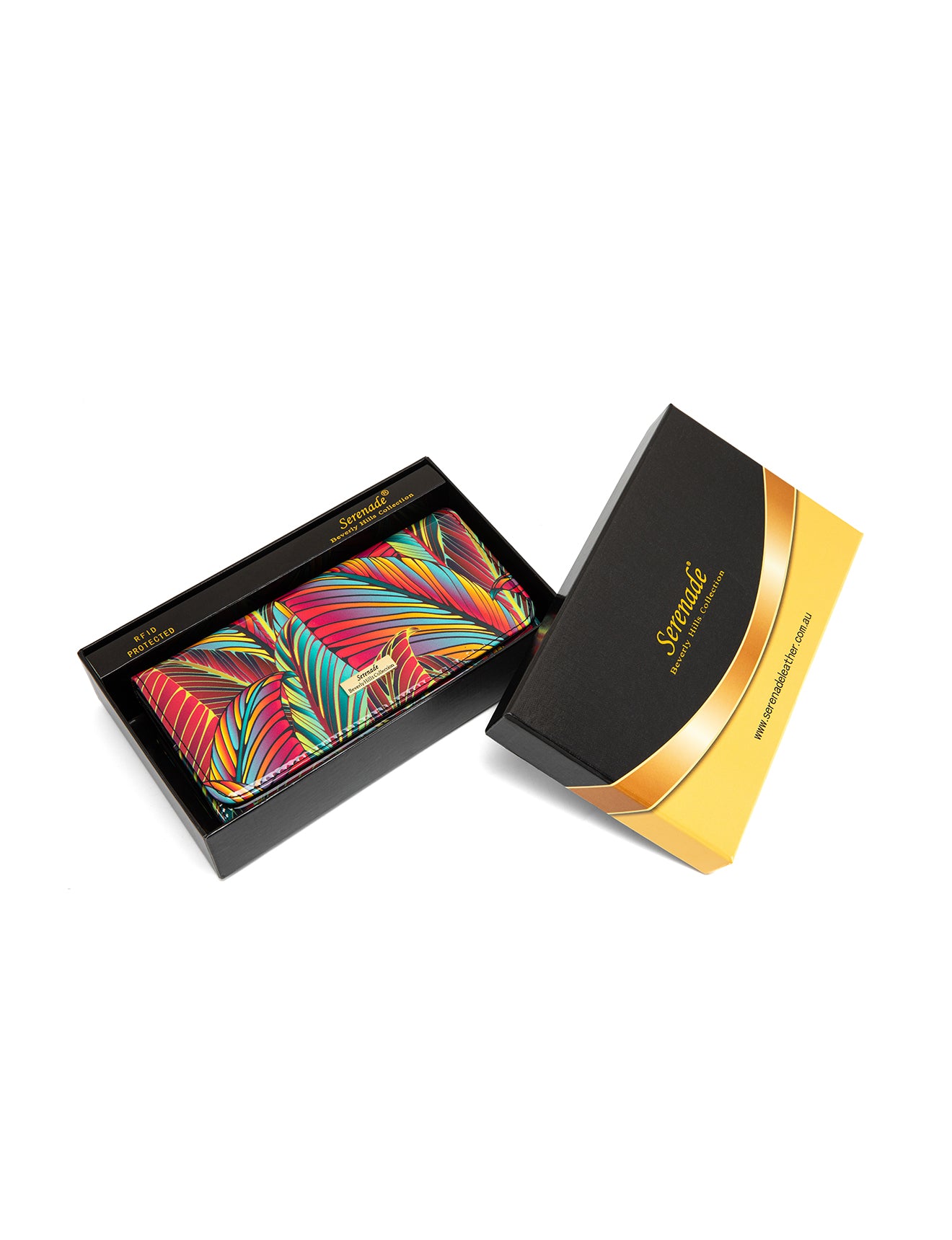 Serenade - WSF3901 Amazon Large Patent Leather Wallet - Coloured Palms