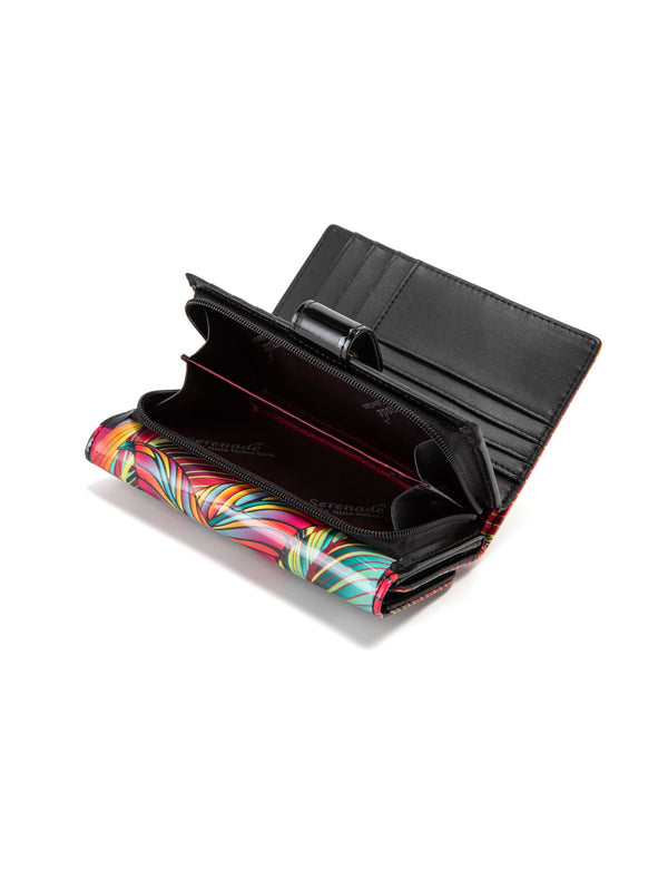 Serenade - WSF3902 Amazon Medium Leather Wallet - Coloured Palms