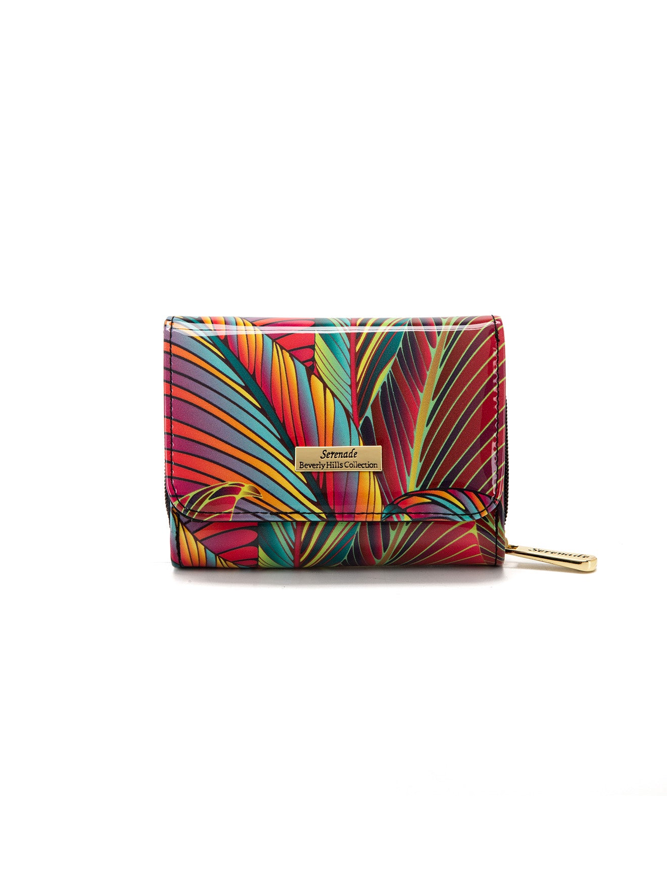 Serenade - WSF3903 Amazon Small Leather Wallet - Coloured Palms