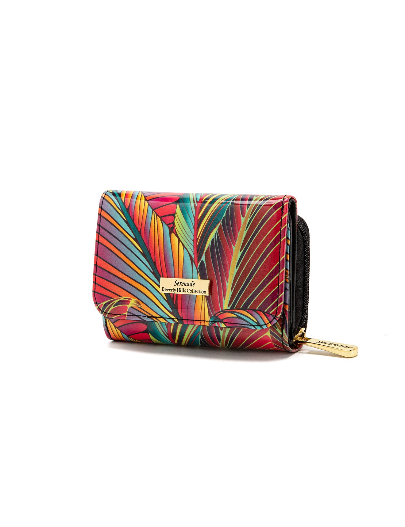 Serenade - WSF3903 Amazon Small Leather Wallet - Coloured Palms
