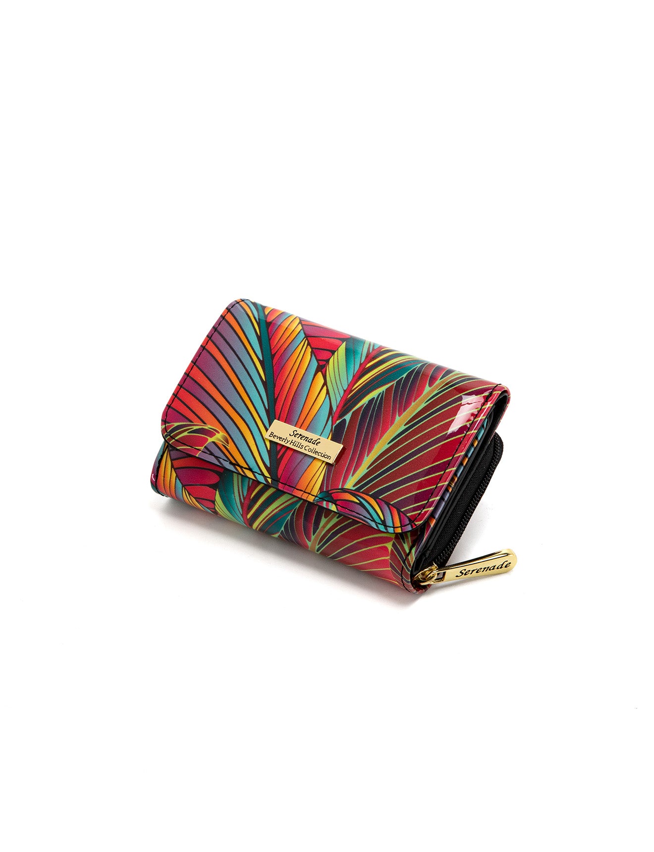 Serenade - WSF3903 Amazon Small Leather Wallet - Coloured Palms