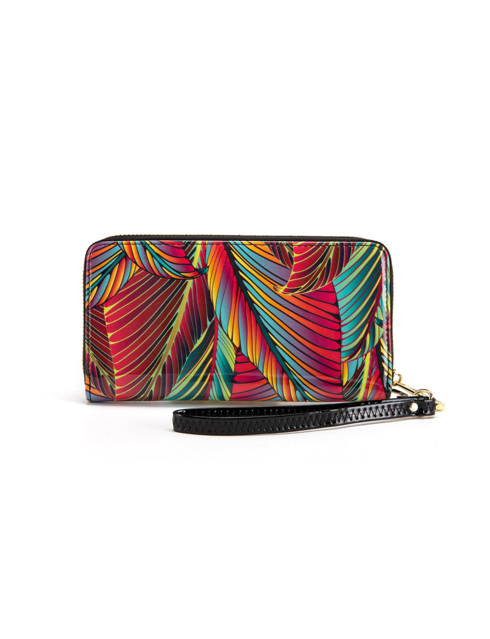 Serenade - WSF3916 Amazon Zip Around Leather Wallet- Coloured Palms