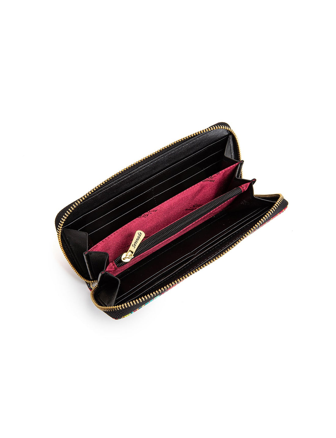 Serenade - WSF3916 Amazon Zip Around Leather Wallet- Coloured Palms