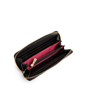 Serenade - WSF3916 Amazon Zip Around Leather Wallet- Coloured Palms