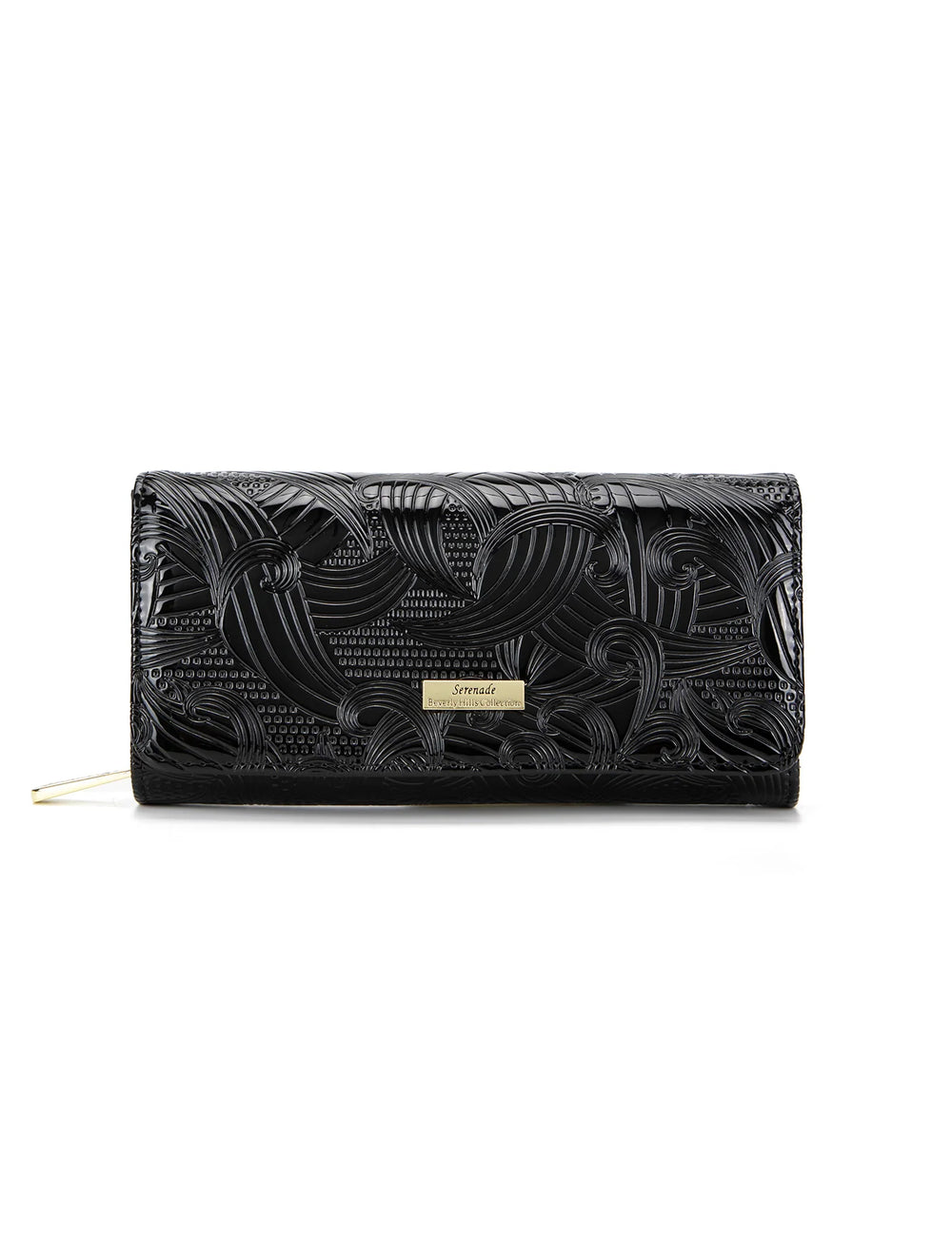 Serenade - WSF4501 Amira Large Leather Wallet - Black
