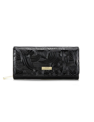 Serenade - WSF4501 Amira Large Leather Wallet - Black