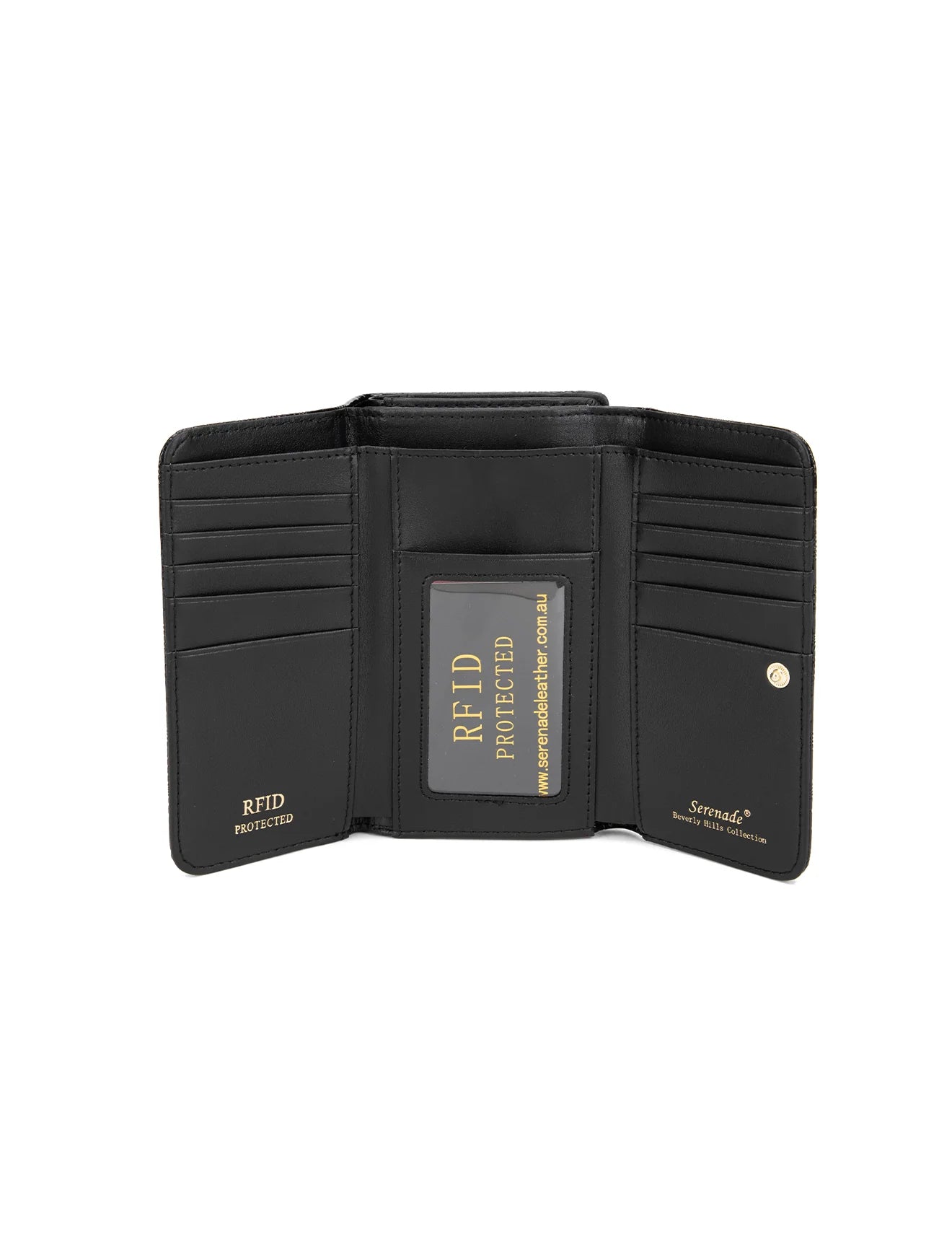 Serenade - WSF4502 AMIRA Medium Leather Wallet - Black