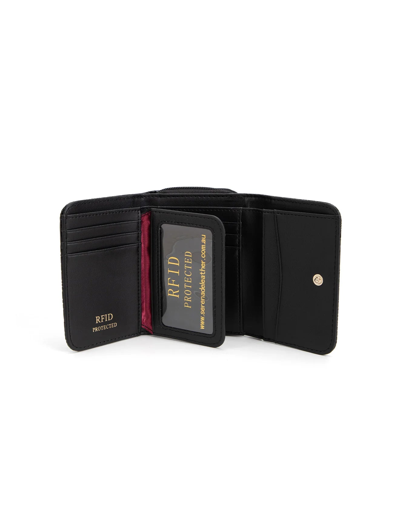 Serenade - WSF4503 AMIRA Small Leather Wallet - Black