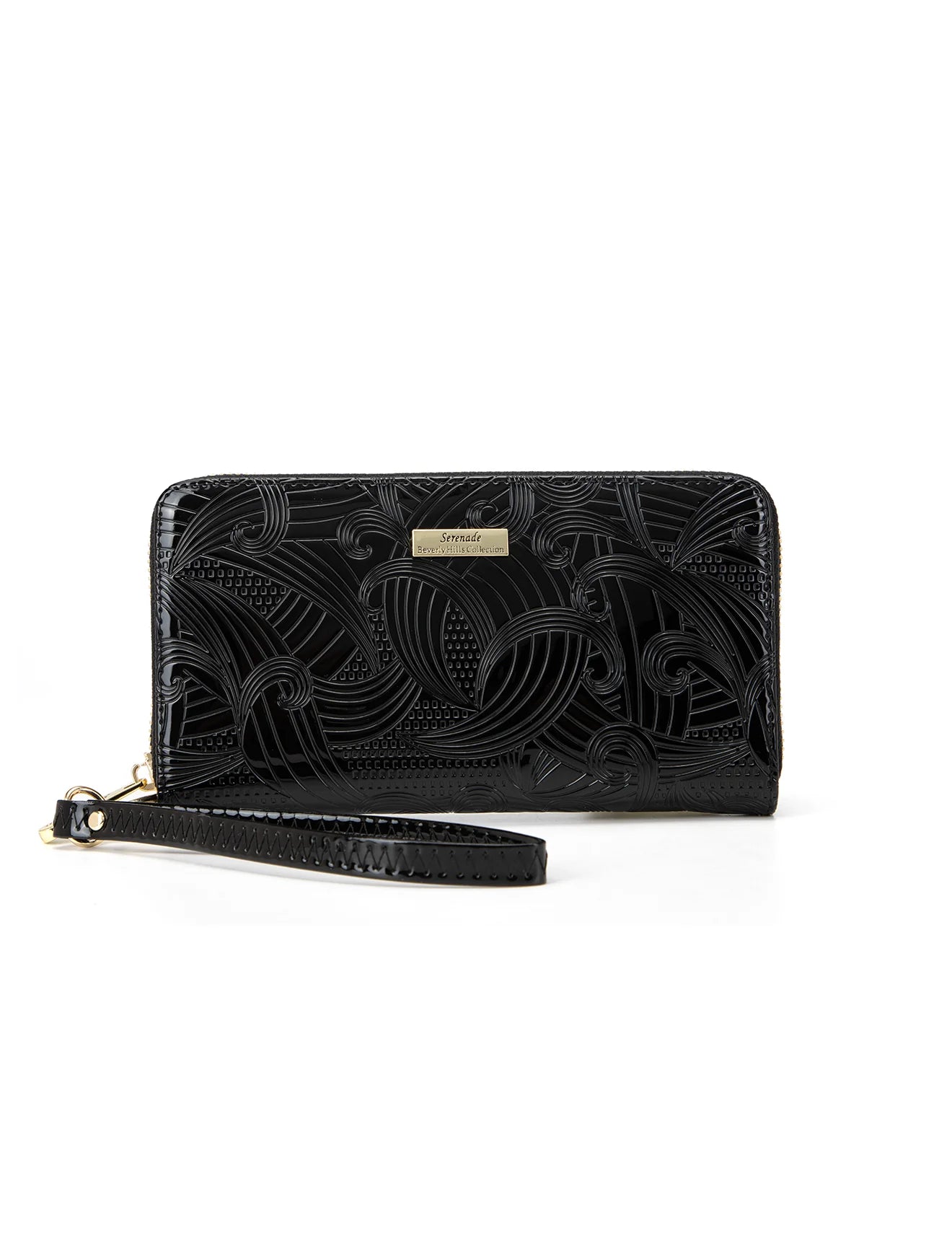 Serenade - WSF4516 Amira Zip Around Leather Wallet - Black