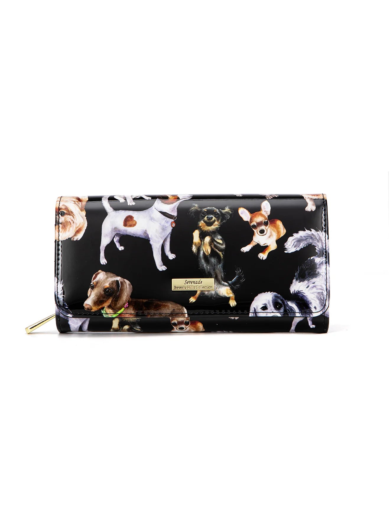 Serenade - WSF5001 Large Pawty Leather RFID Wallet - Doggies
