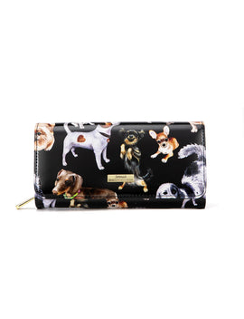 Serenade - WSF5001 Large Pawty Leather RFID Wallet - Doggies