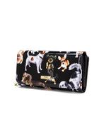 Serenade - WSF5001 Large Pawty Leather RFID Wallet - Doggies