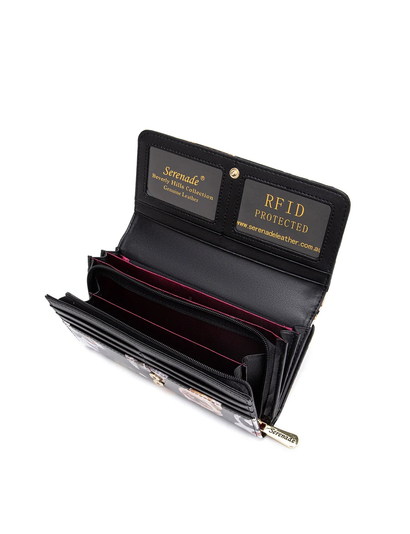 Serenade - WSF5001 Large Pawty Leather RFID Wallet - Doggies