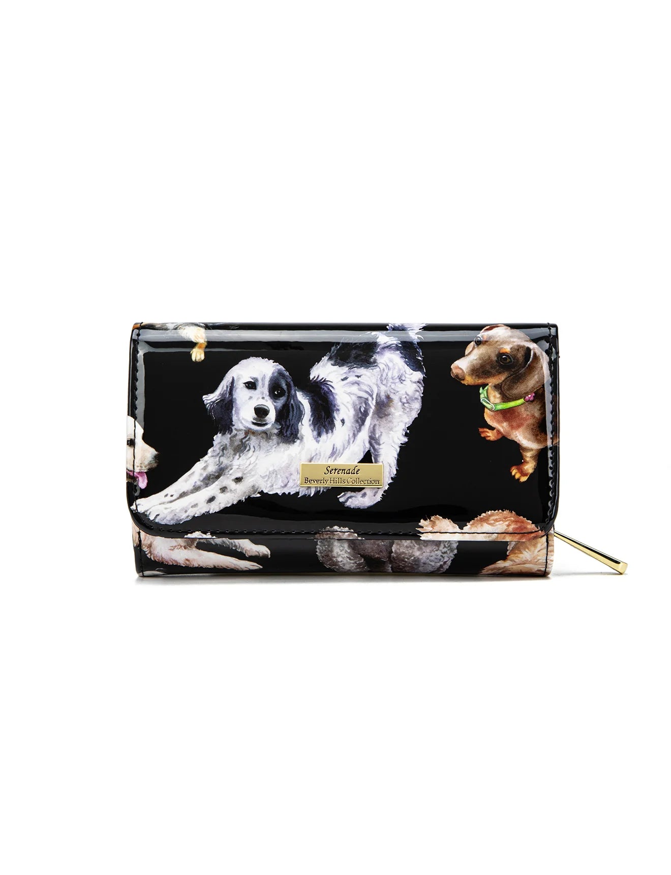 Serenade - WSF5002 Medium Pawty Leather RFID Wallet - Doggies
