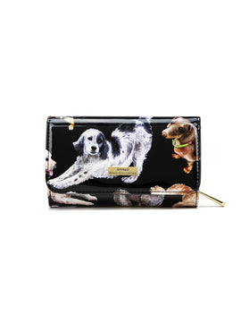 Serenade - WSF5002 Medium Pawty Leather RFID Wallet - Doggies