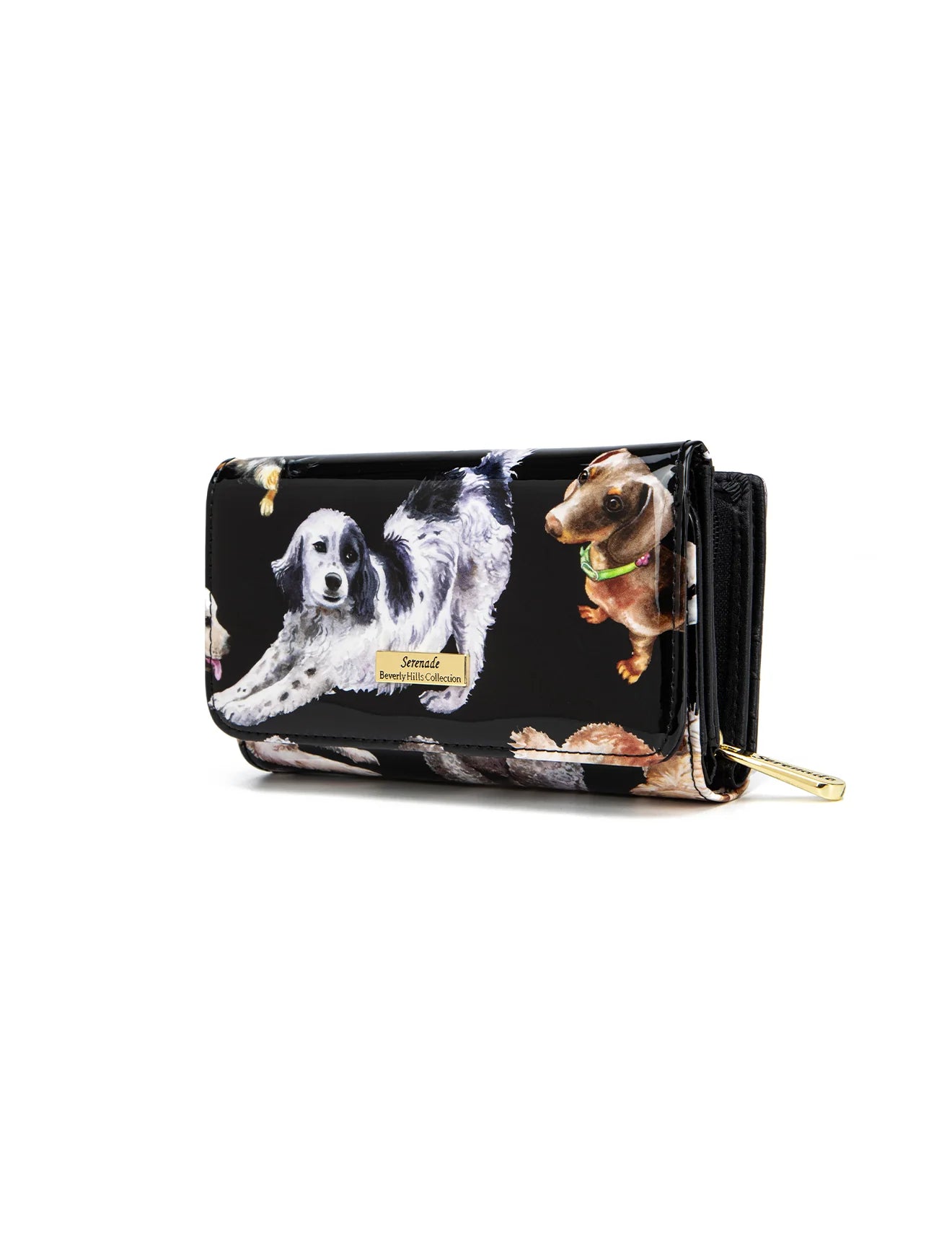 Serenade - WSF5002 Medium Pawty Leather RFID Wallet - Doggies