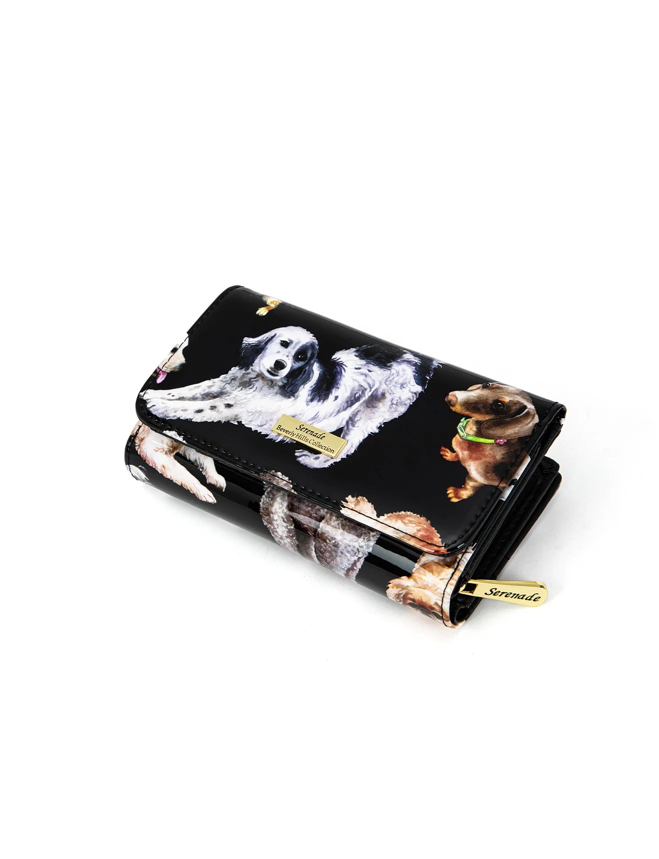 Serenade - WSF5002 Medium Pawty Leather RFID Wallet - Doggies