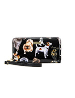 Serenade - WSF5016 Zip around Pawty Leather RFID Wallet - Doggies