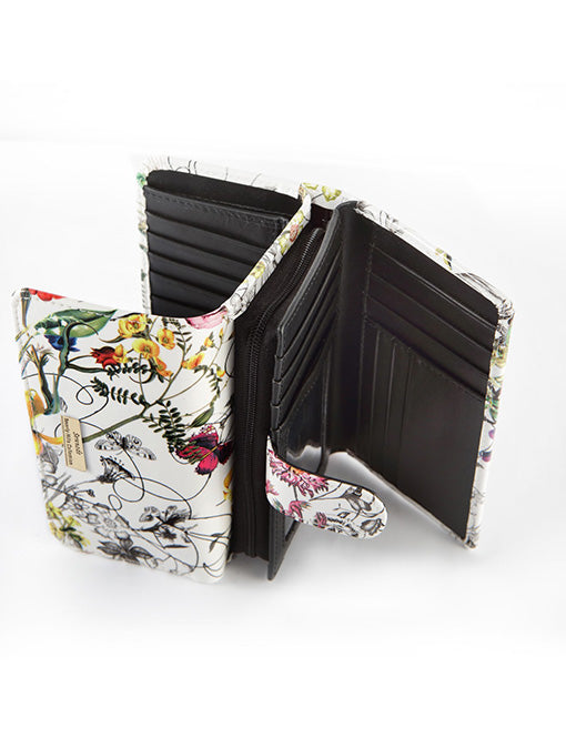 Serenade - Botanics Wsh4702(g) RFID Blocking Medium Leather Wallet - Floral