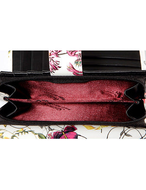 Serenade - Botanics Wsh4702(g) RFID Blocking Medium Leather Wallet - Floral