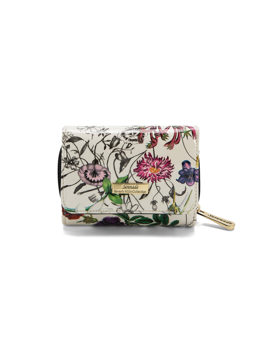 Serenade - WSH4703 Botanics Small Patent RFID Wallet - Gold