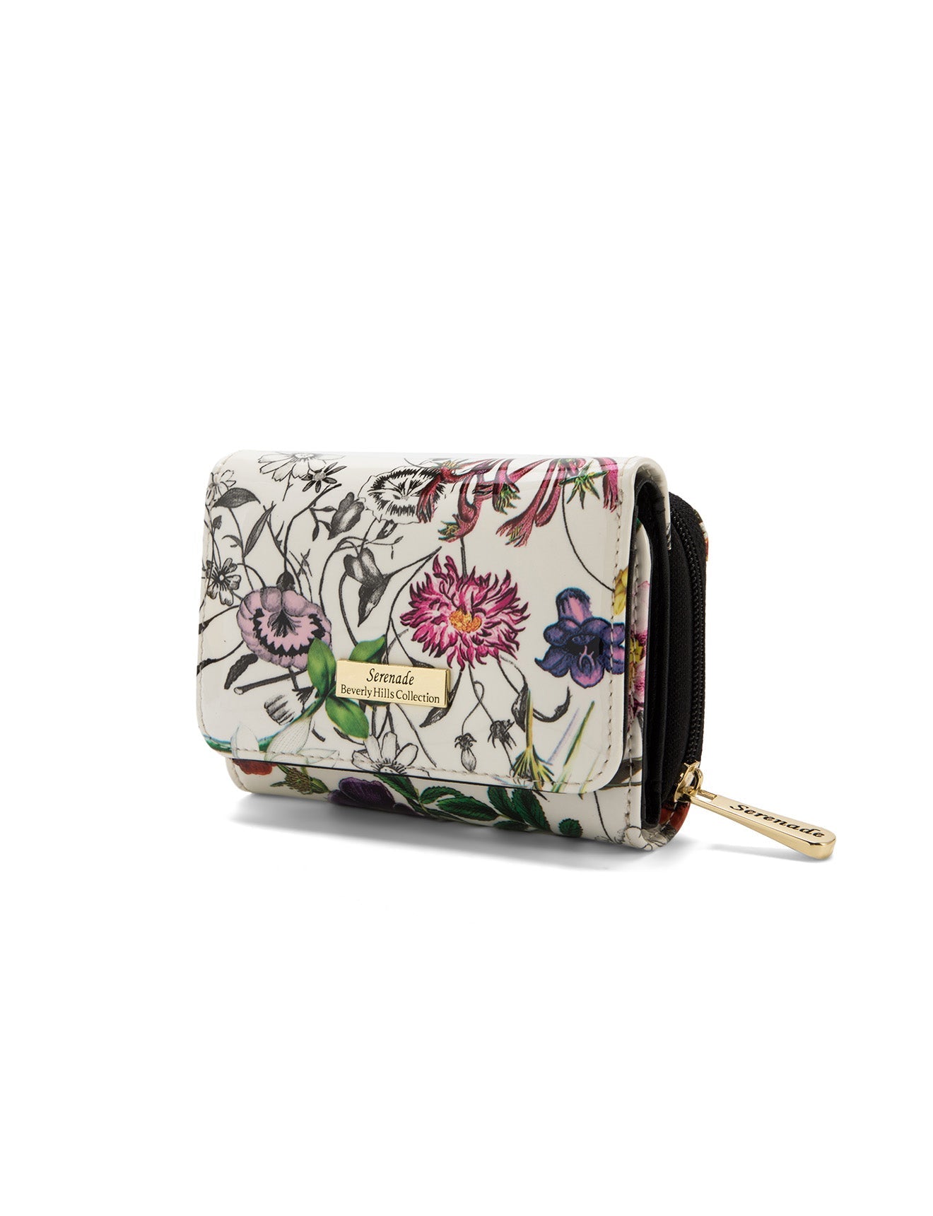 Serenade - WSH4703 Botanics Small patent RFID wallet - Gold