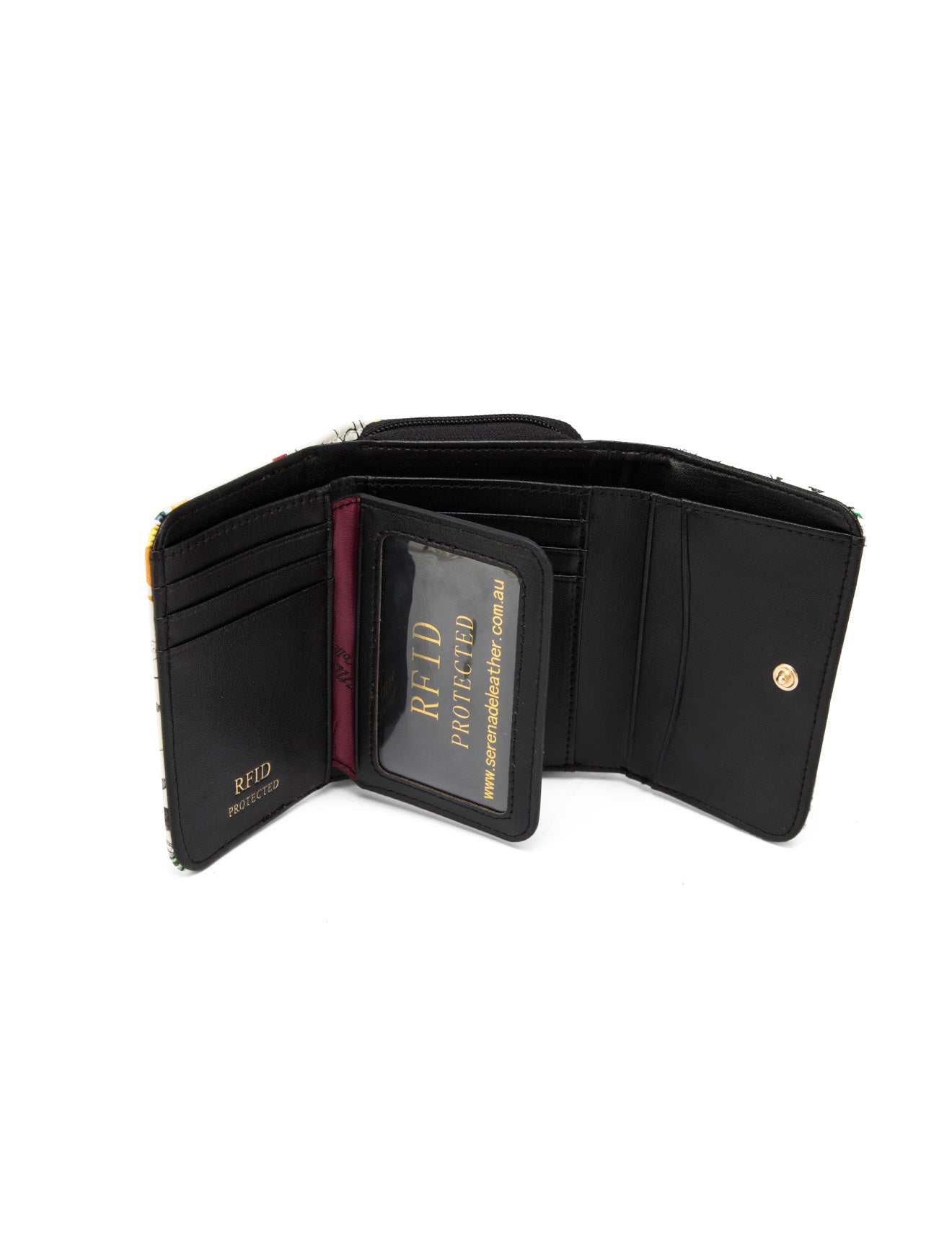 Serenade - WSH4703 Botanics Small patent RFID wallet - Gold