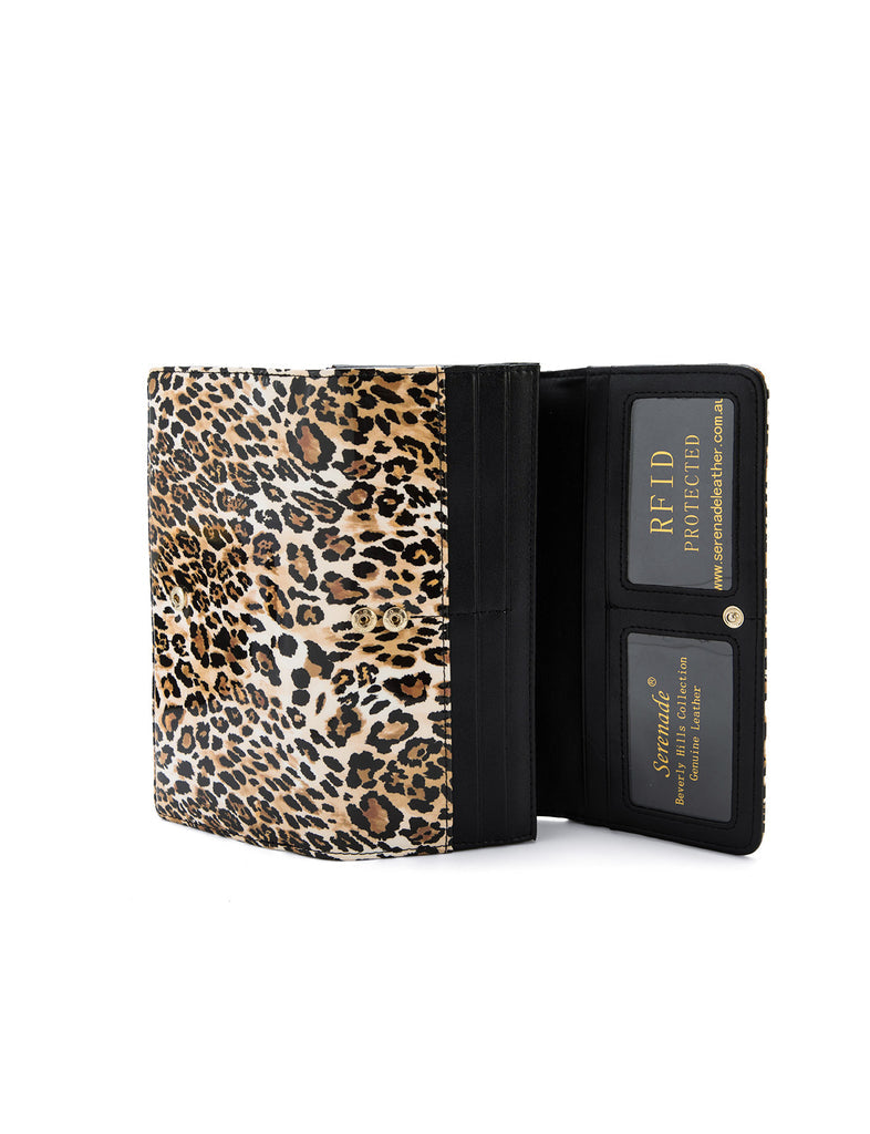 Serenade - WSN8801 Wild Cat Large Wallet - Leopard