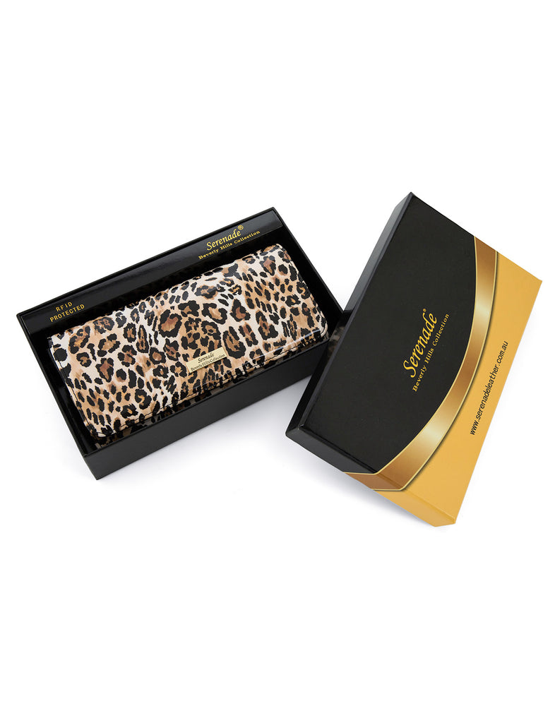 Serenade - WSN8801 Wild Cat Large Wallet - Leopard