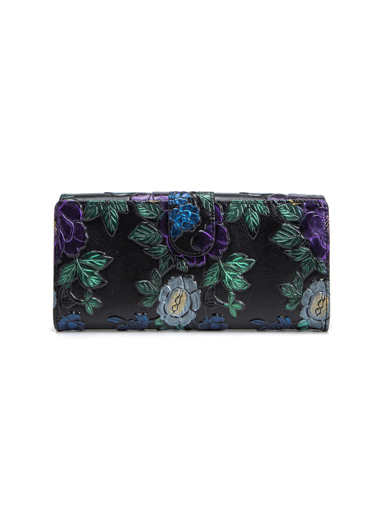 Serenade - Vincent Large RFID Hand Painted Wallet - Floral-2