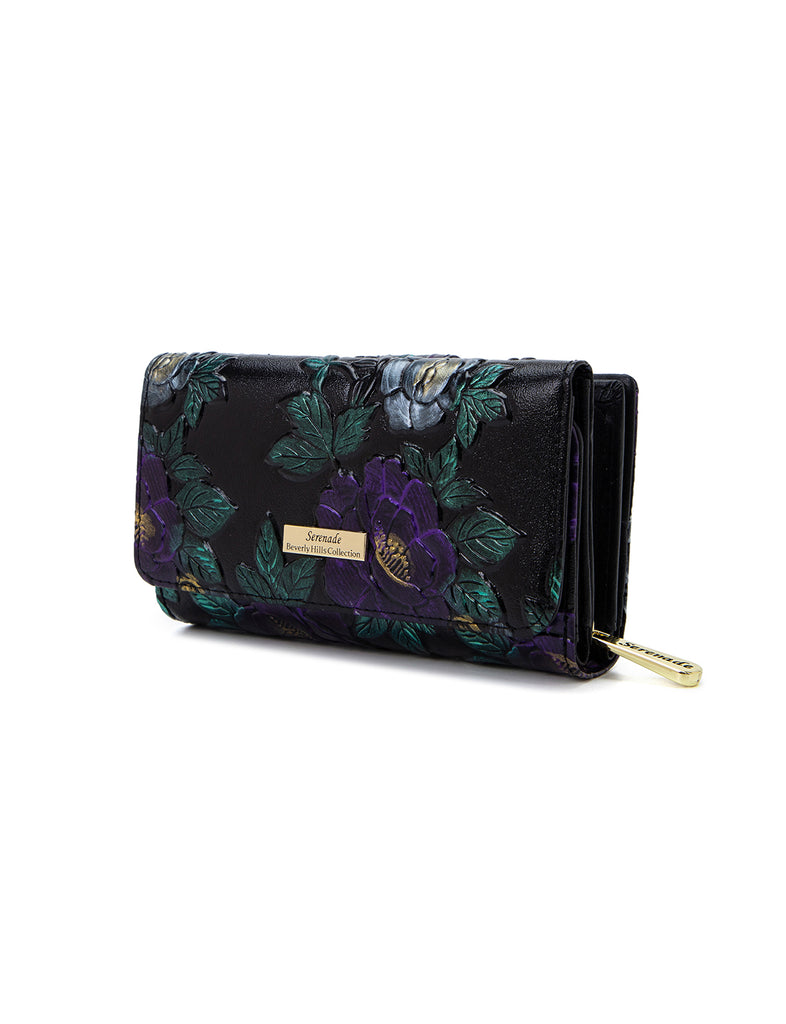 Serenade - Vincent Medium RFID Hand Painted Wallet - Floral