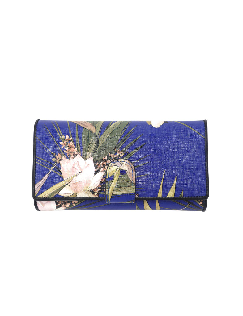 Serenade - Blue Paradise WSV-9101 RFID Protected Large Leather Wallet - Blue - 0
