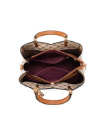 Miss Serenade - XB-2372 Tara triple compartment Med Handbag - Beige