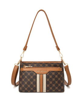 Miss Serenade - XB-2373 Rita multi Compartment small handbag - Tan