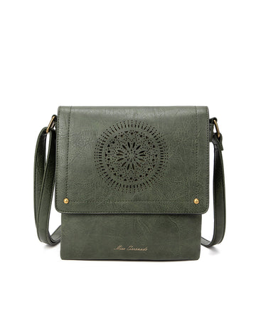 Miss Serenade - XB-2381 Imogen Vegan Flap Sidebag - Olive